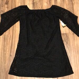 Tacera Black Lace Dress